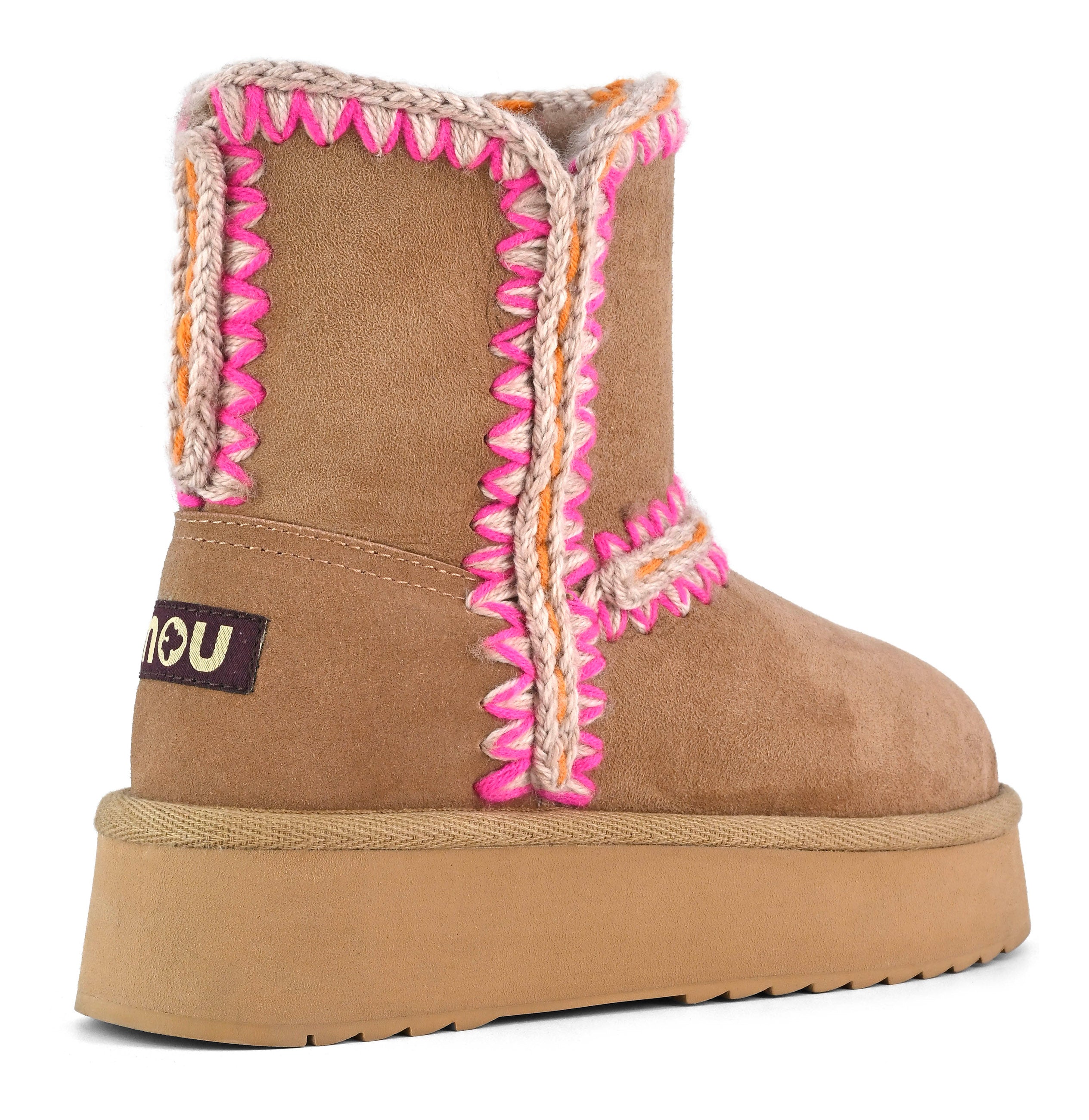 Mou Boots Norfolk Boot Platform - Pink Brown