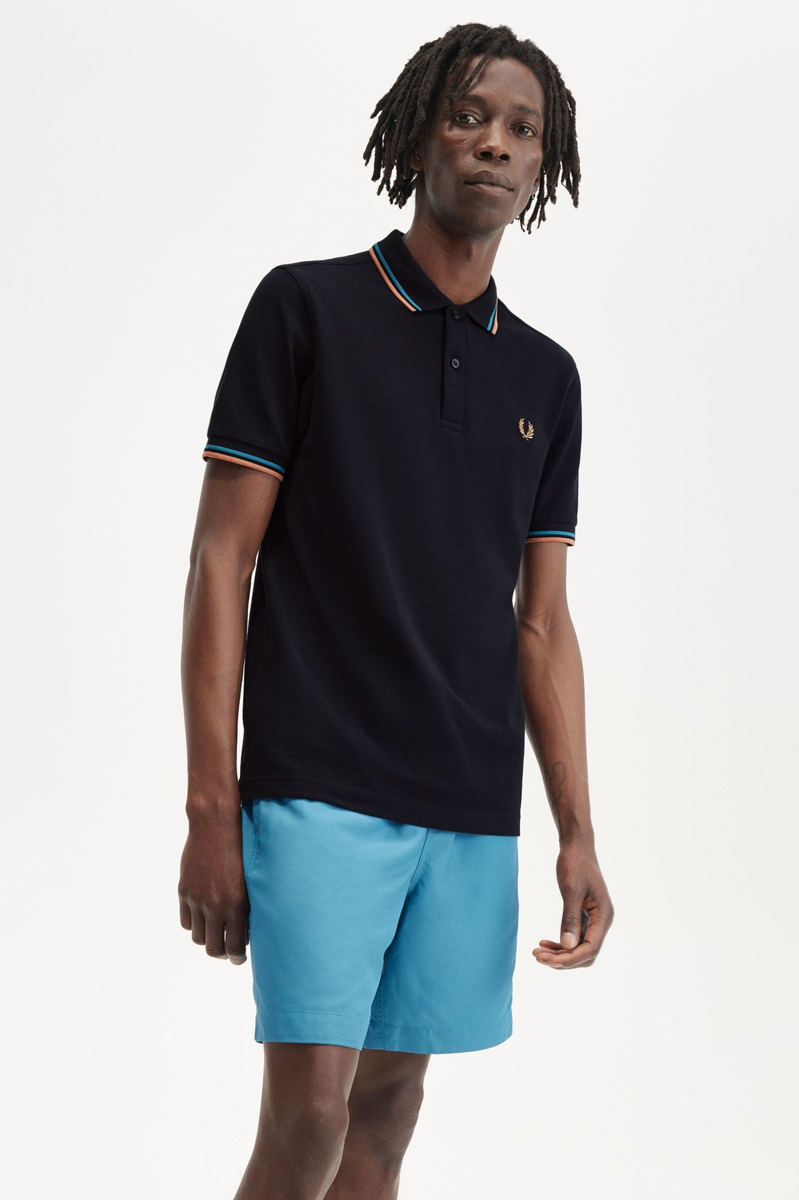 Fred perry navy polo best sale