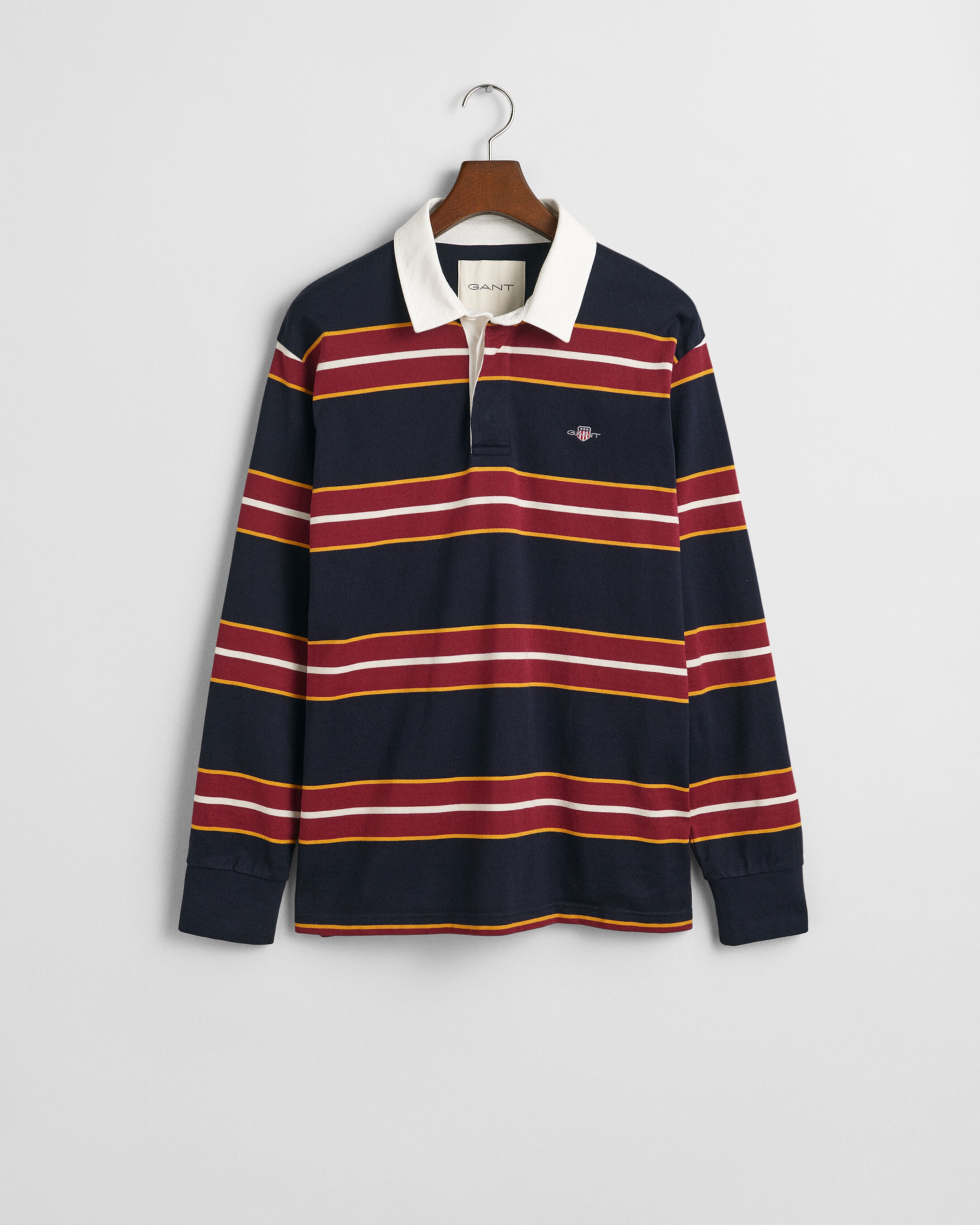 Gant Yarn Dyed Striped Heavy Rugger - Evening Blue