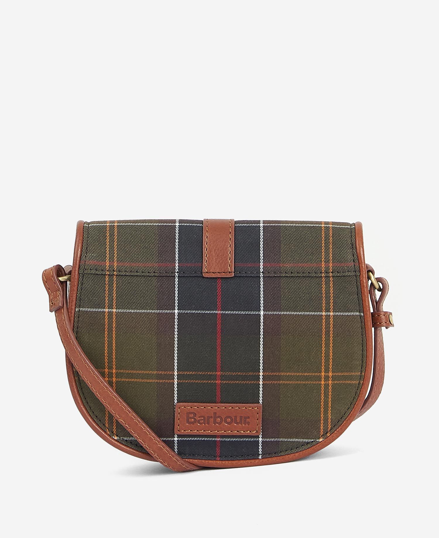 Barbour Katrine Tartan Leather Saddle Bag - Classic Tartan