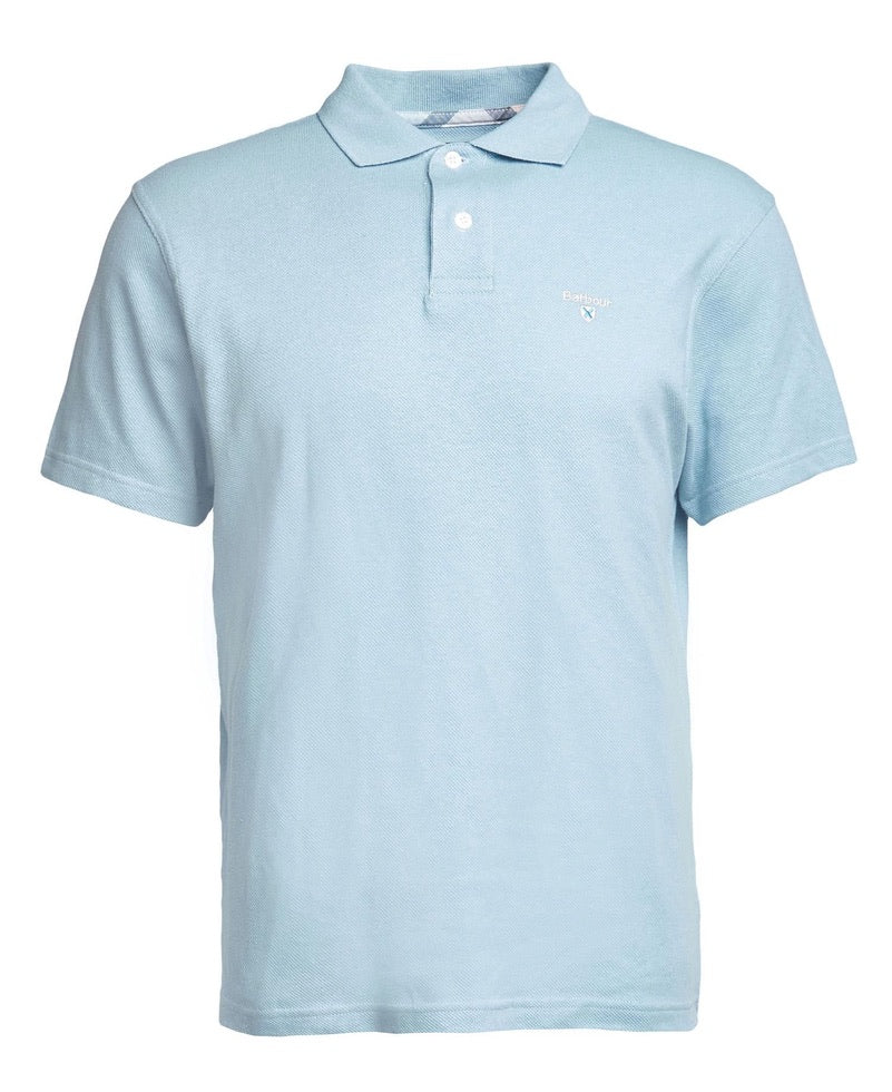 Barbour Ryde Polo Shirt - Powder Blue | Spiders Whitby