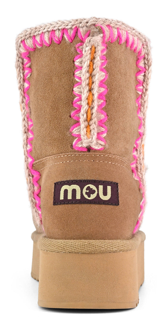 Mou Boots Norfolk Boot Platform - Pink Brown