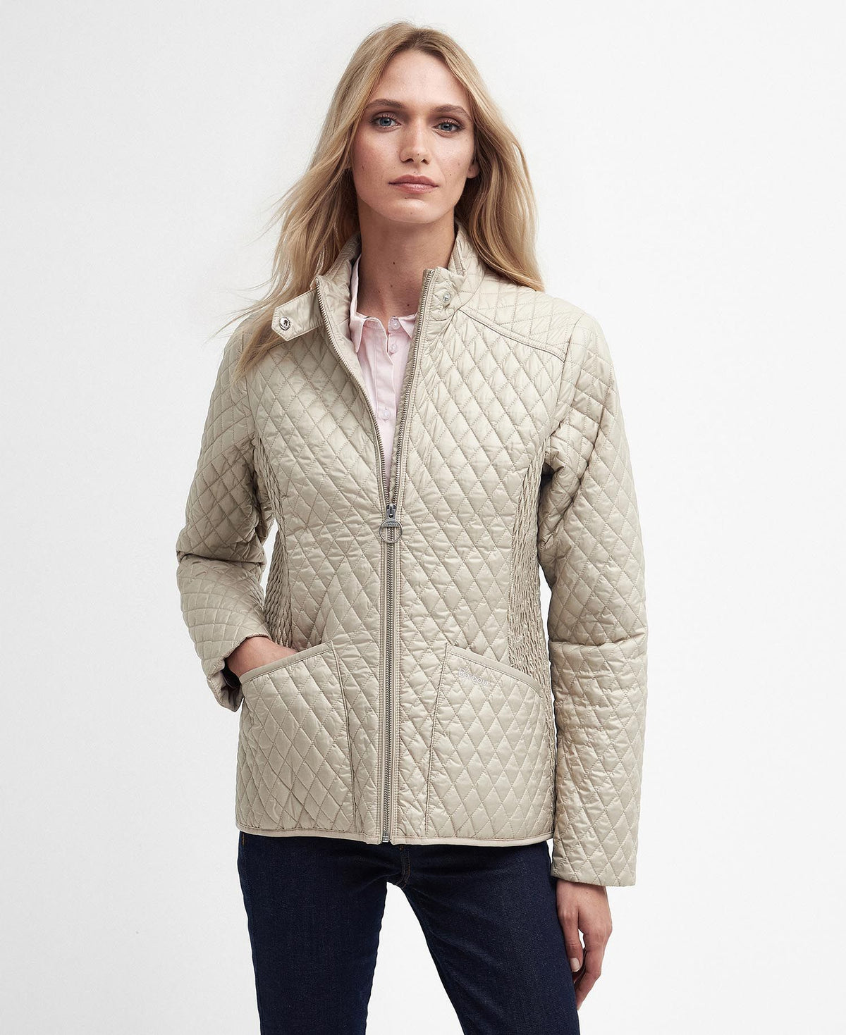 Barbour Swallow Quilted Jacket - Light Sand | Spiders Whitby