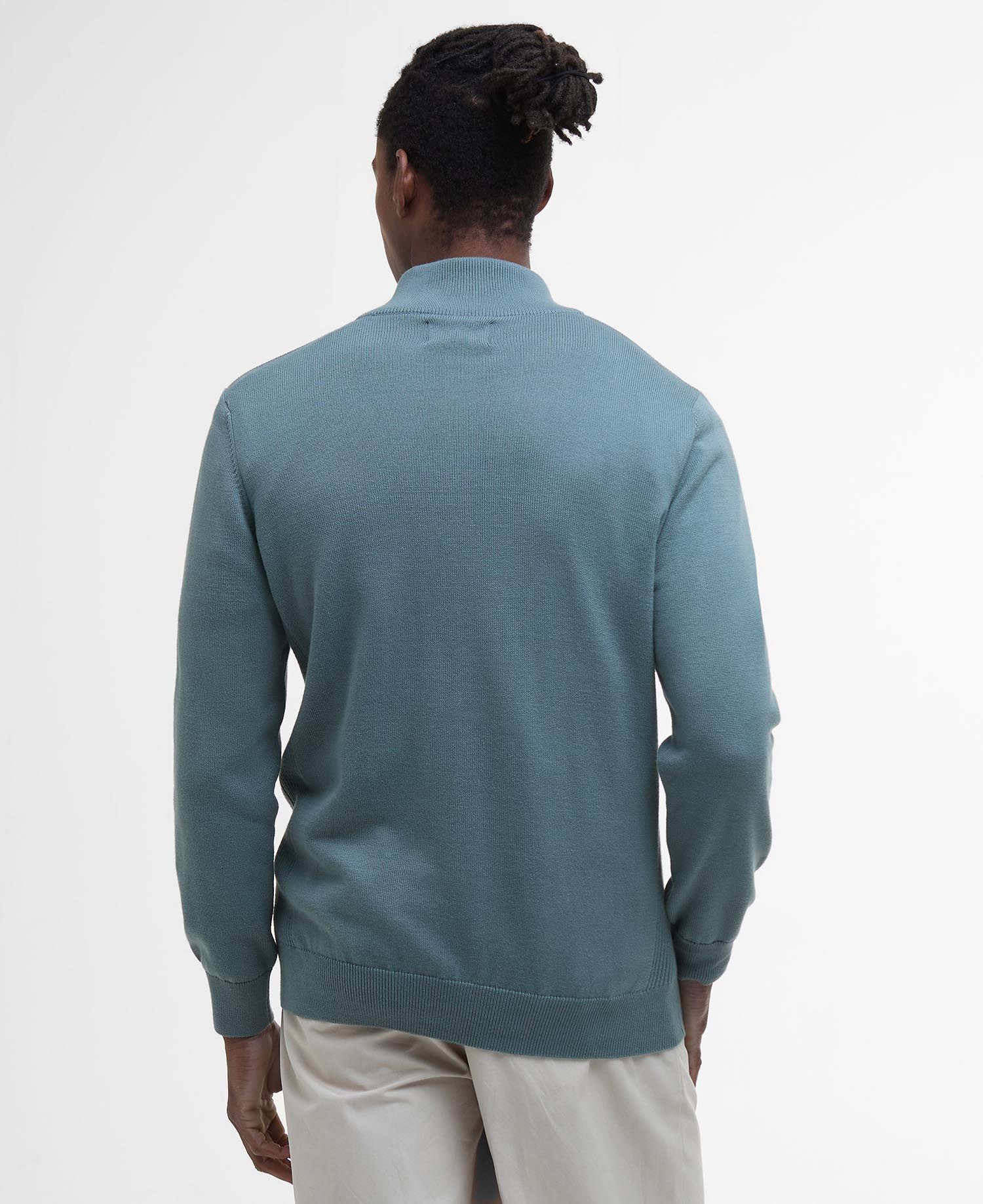 Barbour Cotton Half Zip Jumper - Vintage Teal