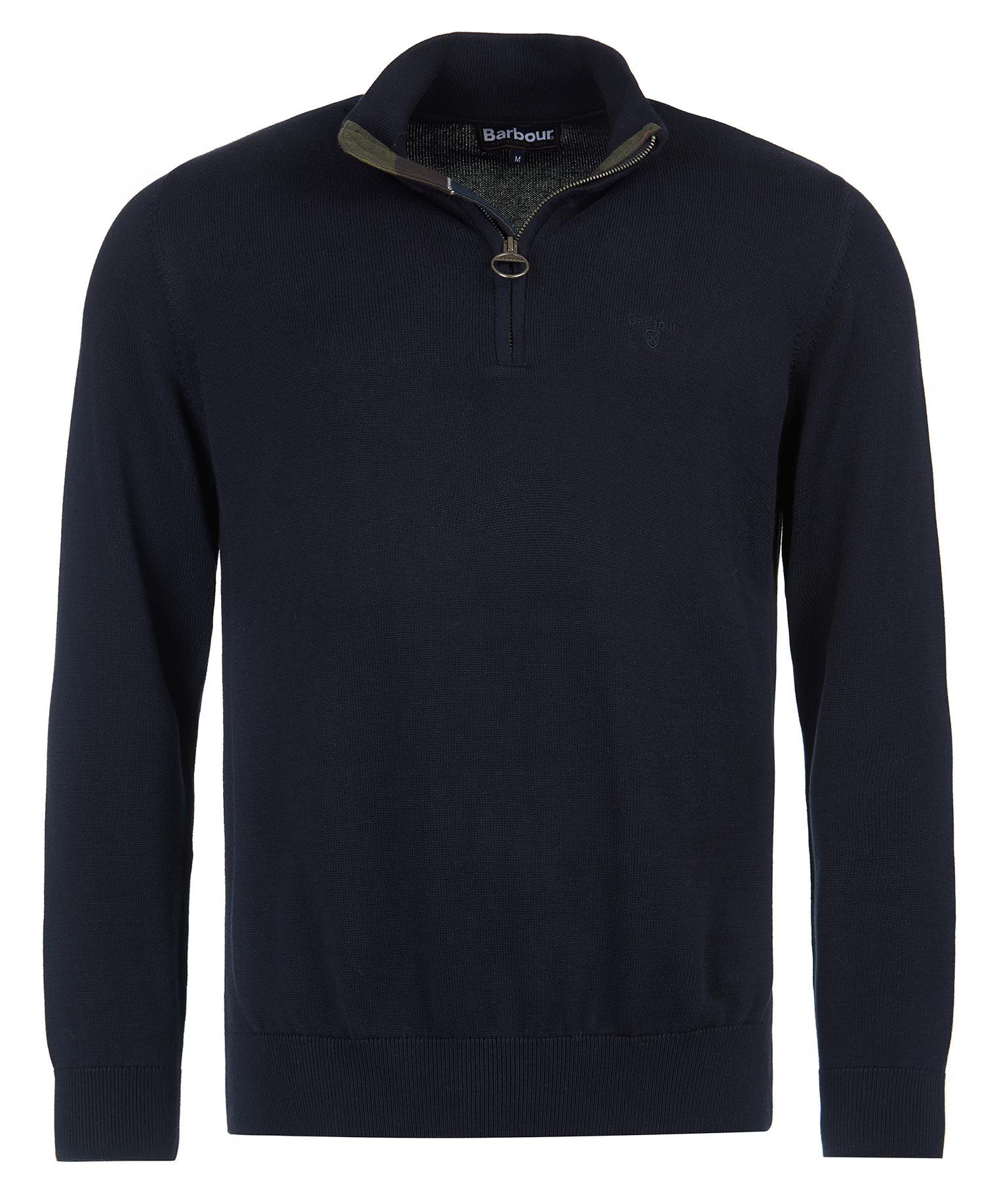 Barbour Cotton Half Zip Jumper - Navy