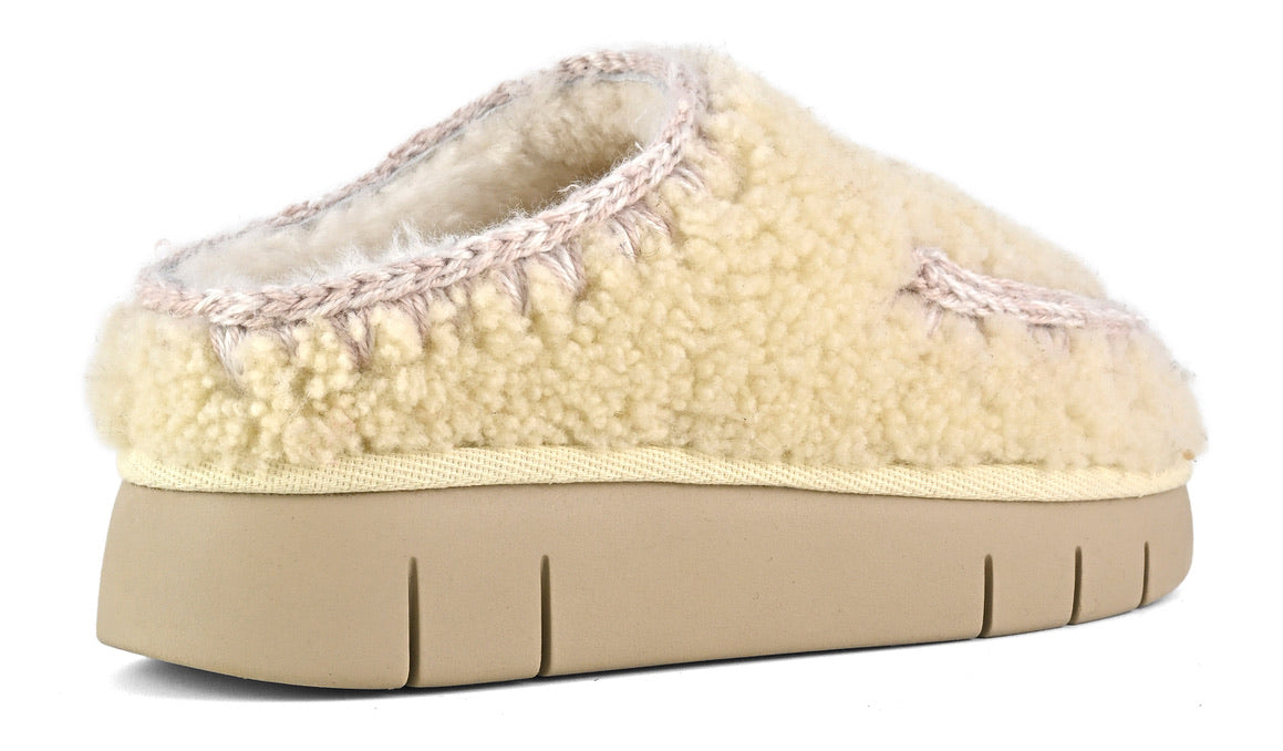 Mou Boots Bounce Clog Maxi Stitching - Vanilla