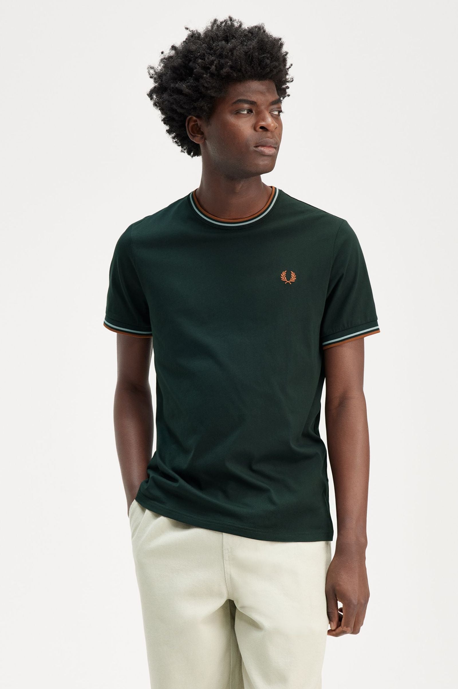 Fred Perry Twin Tipped T-Shirt - Night Green