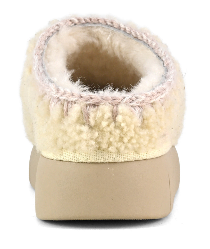 Mou Boots Bounce Clog Maxi Stitching - Vanilla