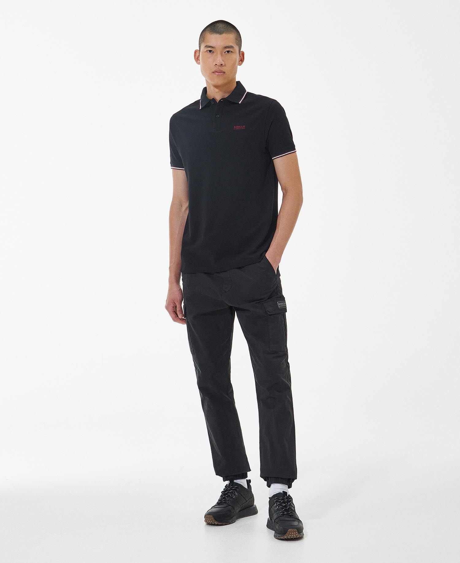 Barbour International Event Multi Tipped Polo Shirt - Black