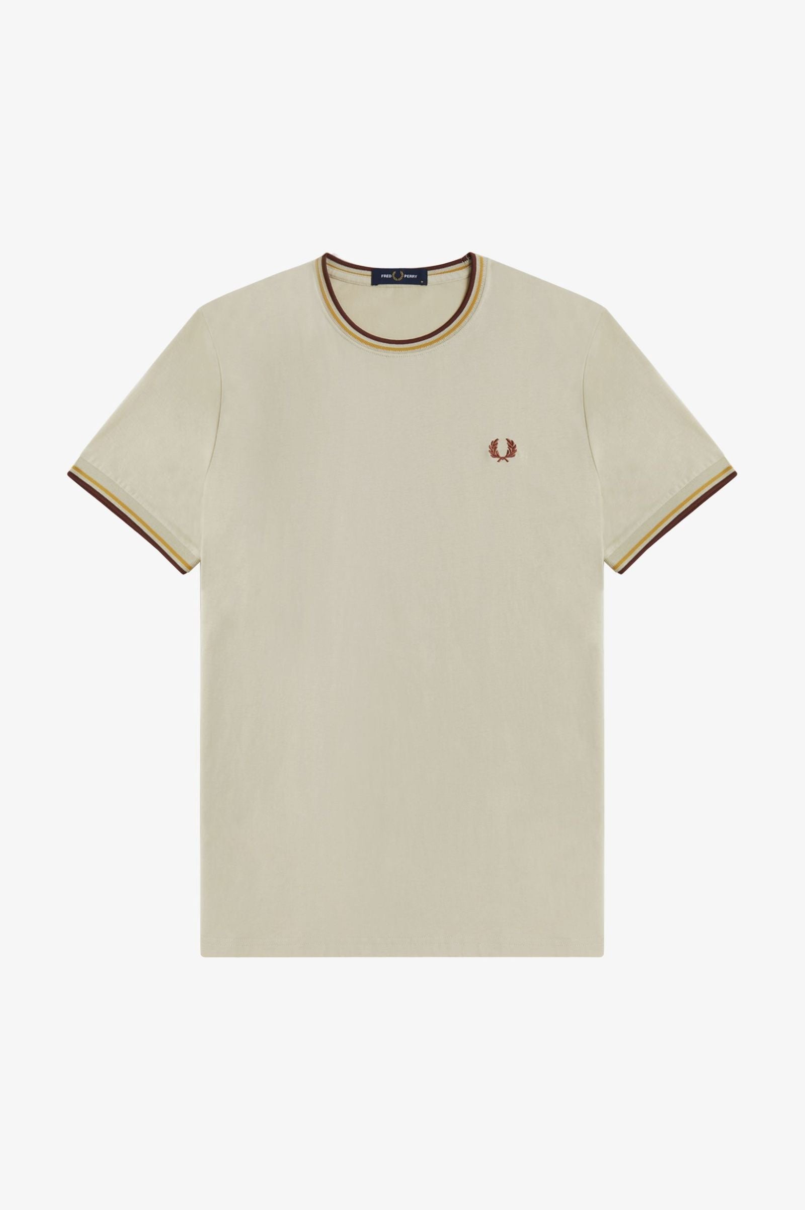 Fred Perry Twin Tipped T-Shirt - Ecru/Honeycomb