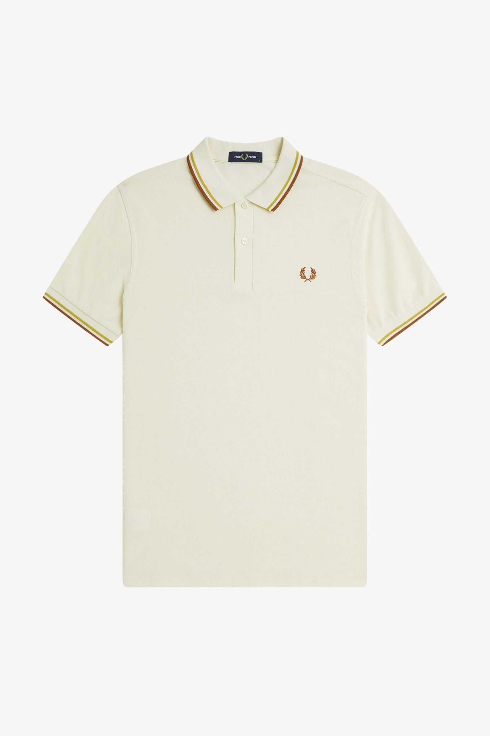 Fred Perry Twin Tipped Polo Shirt - Ecru/Honeycomb