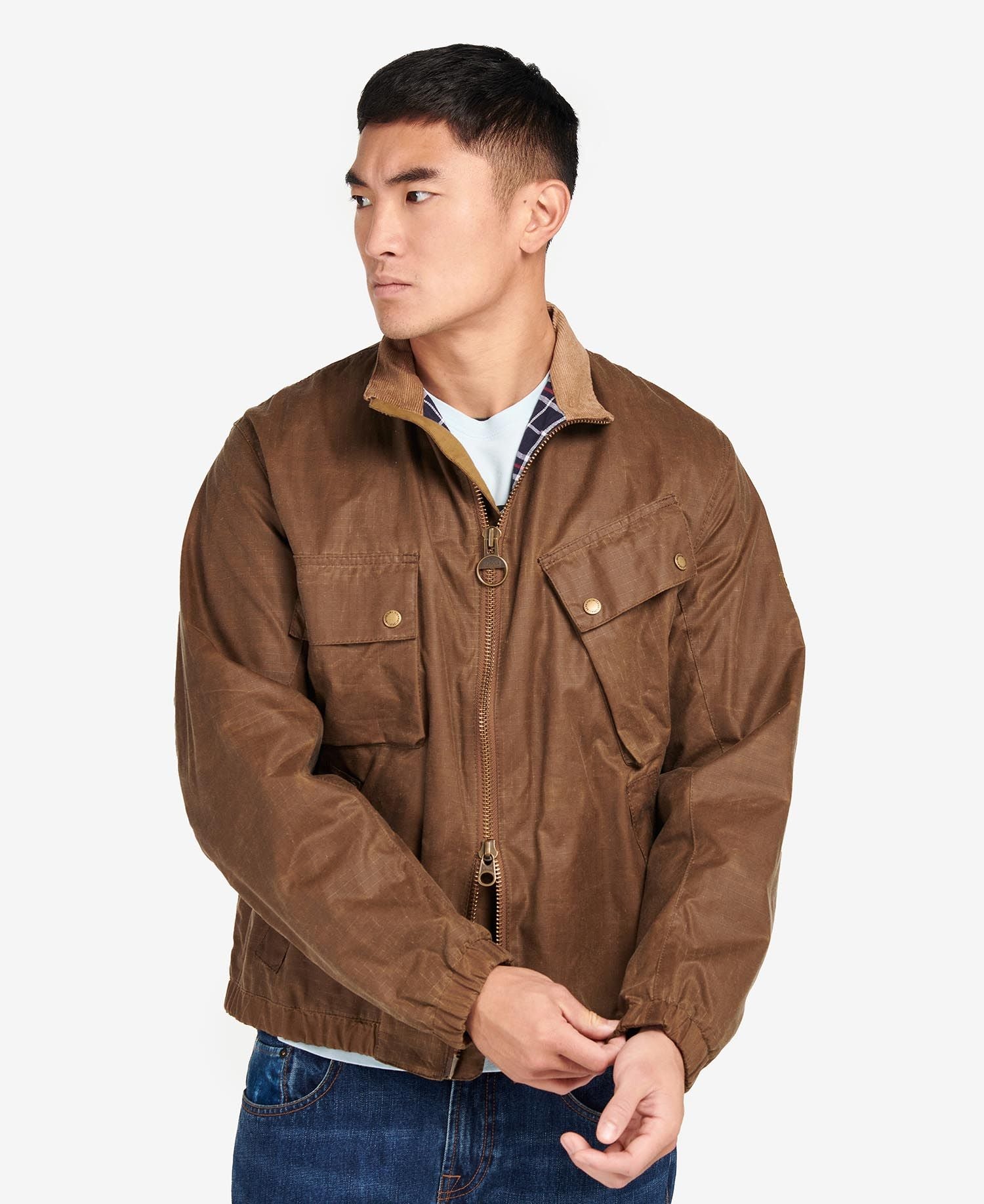 Barbour International SMQ Roslin Jacket Sand Spiders Whitby